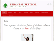 Tablet Screenshot of lebanesefestivalsandiego.com
